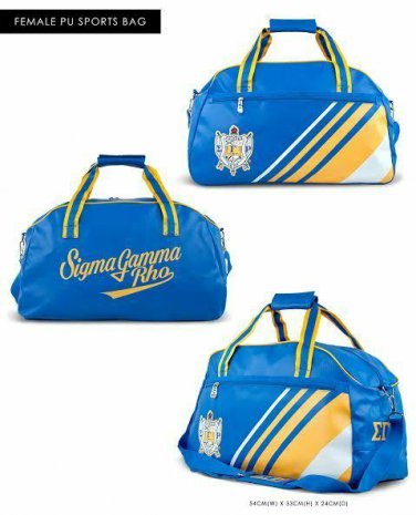 SIGMA GAMMA RHO SORORITY DUFFEL GYM BAG TRAVEL TOTE BAG  SHOULDER BAG TOTE