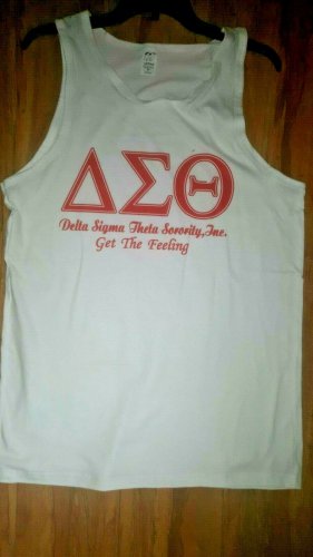 DELTA SIGMA THETA SORORITY TANK TOP SHIRT DELTA SIGMA THETA WHITE TANK TOP 1913