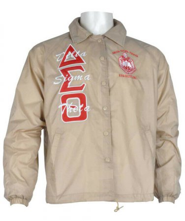 Delta Sigma Theta  Sorority Line Jacket 1913 Fortitude tan Crossing Line Jacket