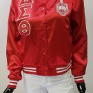 DELTA SIGMA THETA SORORITY SATIN LETTERMAN JACKET DELTA DIVA  BASEBALL JACKET