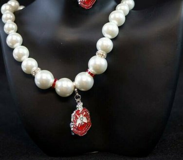 Delta Sigma Theta Sorority Pearl Necklace Divine 9 Sorority Necklace