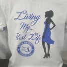 ZETA PHI BETA SORORITY T-SHIRT 1920 LIVING MY BEST LIFE ZETA PHI BETA T-SHIRT