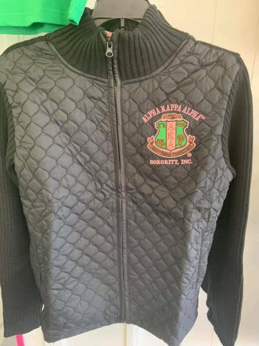 ALPHA KAPPA ALPHA BLACK SORORITY PADDED JACKET DST 1908