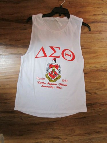 DELTA SIGMA THETA SORORITY TANK TOP SHIRT A DELTA WHITE TANK TOP 1913 DELTA DIVA