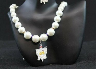 Sigma Gamma Rho Sorority Pearl Necklace Divine 9 Sorority Necklace