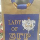 Sigma Gamma Rho Sorority Mini  Jute Bag 1922 Poodle CANVAS HAND BAG