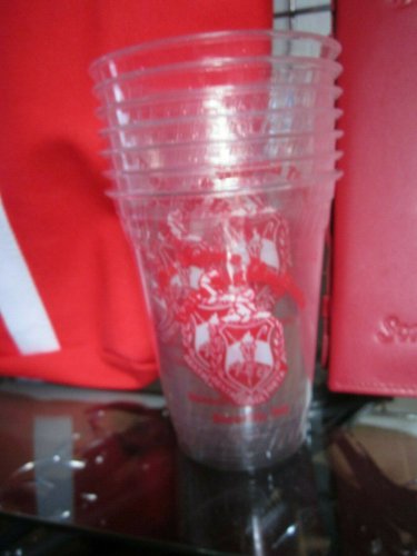 Delta Sigma Theta Sorority Plastic Cups Divine 9 Drink Cups  16 oz Clear Cup