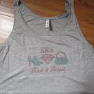ALPHA KAPPA ALPHA SORORITY T-SHIRT IVY LEAF WOMENS GRAY CROP TOP T-SHIRT 1908