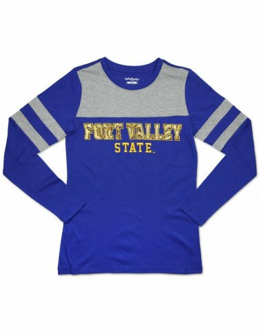 FORT VALLEY STATE UNIVERSITY WOMEN'S LONG SLEEVE  FOIL T-SHIRT HBCU