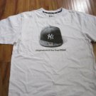 NEW YORK YANKEE BASEBALL SHORT SLEEVE T-SHIRT NEW ERA FITTED BASEBALL T-SHIRT L