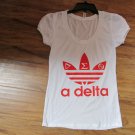 DELTA SIGMA THETA SORORITY T-SHIRT SHIRT A DELTA WHITE  1913 DELTA DIVA