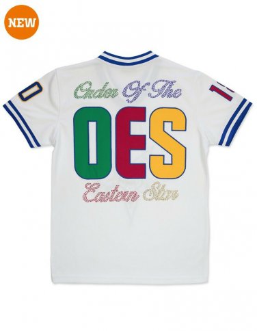 Order of the Eastern Star Jersey OES Sorority White Football Jersey