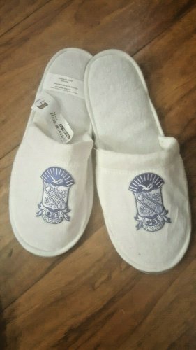 Phi Beta Sigma Fraternity Slip On Slippers Shower Slippers 8.5US TO 11US White