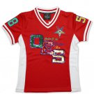 ORDER OF THE EASTER STAR SORORITY FOOTBALL JERSEY RED SEQUIN FOOTBALL JERSEY