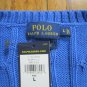 POLO RALPH LAUREN V-NECK SWEATER PIMA COTTON SWEATER NEW MSRP $125.00 L