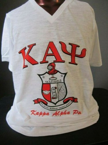 KAPPA ALPHA PSI FRATERNITY SHORT SLEEVE V-NECK T-SHIRT PHI NU PI V-NECK TEE