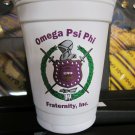 Omega Psi Phi  Fraternity Plastic Cups Divine 9 Drink Cups  White 16 oz Cup