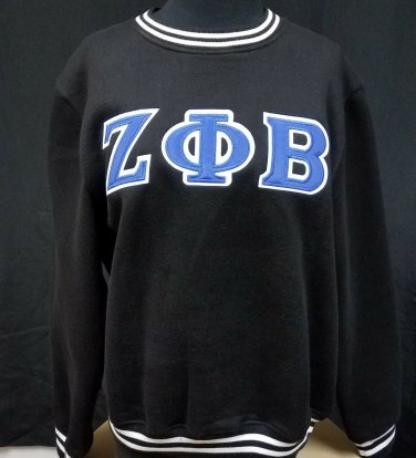 ZETA PHI BETA SORORITY Black Blue Crewneck sweatshirt 1920 HOWARD UNIVERSITY