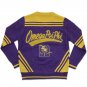 OMEGA PSI PHI FRATERNITY WOOL V-NECK SWEATER  Q-DOG PURPLE GOLD SWEATER TOP