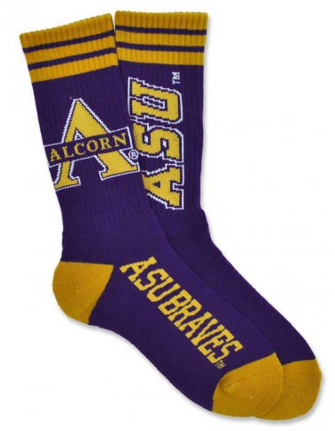 ALCORN STATE UNIVERSITY  SOCKS HBCU TUBE SOCKS SZ 6-11