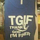ZETA PHI BETA SORORITY TANK TOP THANK GOD IM FINER SLEEVELESS BLUE TANK TOP
