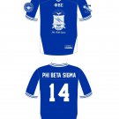 Phi Beta Sigma Fraternity Football Jersey Blue Fraternity Hockey Jersey 1914 NEW