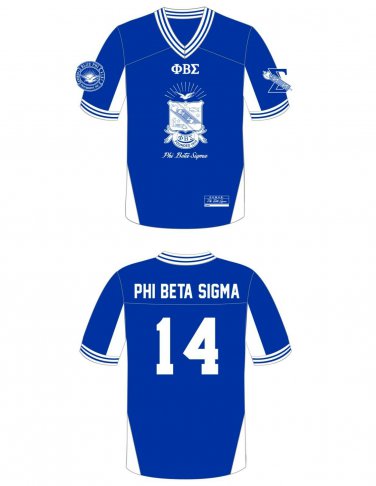 Phi Beta Sigma Fraternity Football Jersey Blue Fraternity Hockey Jersey 1914 NEW