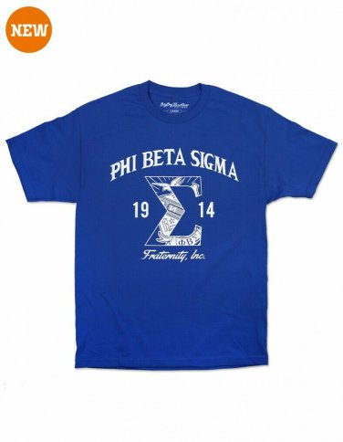 PHI BETA SIGMA FRATERNITY T-SHIRT Phi Beta Sigma Short Sleeve T-shirt 1914
