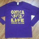Omega Psi Phi Fraternity T- SHIRT Purple OMEGA PSI PHI FOR LIfE T-SHIRT
