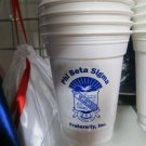 Phi Beta Sigma Fraternity Plastic Cups Divine 9 Drink Cups  White 16 oz Cup