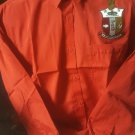 KAPPA ALPHA PSI FRATERNITY DRESS SHIRT RED NUPE PHI NU PI RED DRESS SHIRT