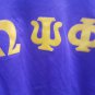 OMEGA PSI PHI Fraternity Short Sleeve T-Shirt Twill Letter Omega Greek T-shirt