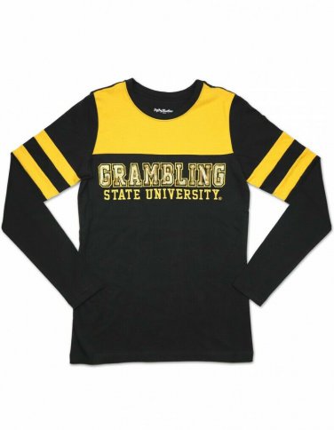 GRAMBLING UNIVERSITY T-SHIRT HBCU LONG SLEEVE FOIL T-SHIRT