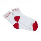DELTA SIGMA THETA SORORITY SOCKS DELTA DIVA WHITE RED ANKLE SOCKS