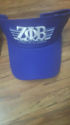 ZETA PHI BETA SORORITY BLUE SUN VISOR HAT