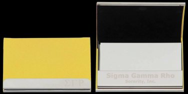 SIGMA GAMMA RHO Engrave Leather Business Card Holder Magnetic Closure