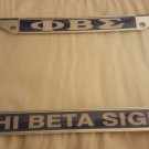 Phi Beta Sigma Fraternity Metal License Plate Frame Blue Frame