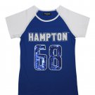 HAMPTON UNIVERSITY SEQUIN T-SHIRT HBCU COLLEGE TEE FOIL T-SHIRT