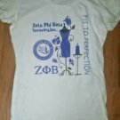 ZETA PHI BETA SORORITY WHITE  T-SHIRT SHORT SLEEVE T-SHIRT ZETA PHI BETA SHIRT