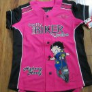 BETTY BOOP BIKER BABE JERSEY BUTTON DOWN BIKER BABE JERSEY XL