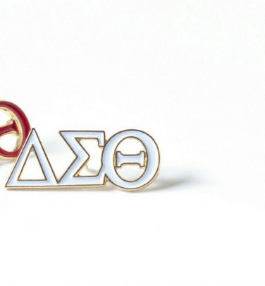 Delta Sigma Theta  Sorority Metal Lapel Pin 1913 White