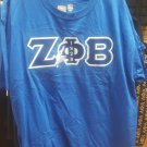 ZETA PHI BETA SORORITY CREW NECK T-SHIRT BLUE SHORT SLEEVE Z-PHI T-SHIRT #2