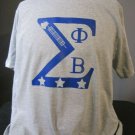 PHI BETA SIGMA FRATERNITY T-SHIRT Phi Beta Sigma Gray Short Sleeve Logo T-shirt