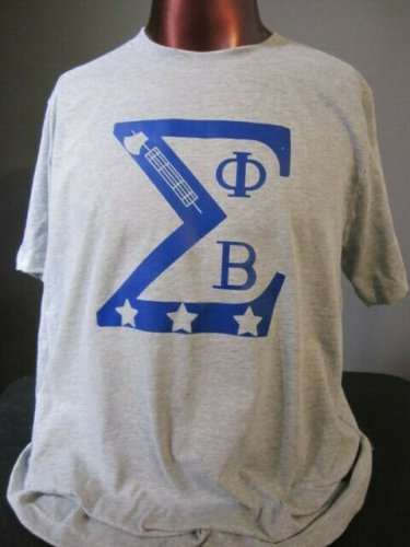 PHI BETA SIGMA FRATERNITY T-SHIRT Phi Beta Sigma Gray Short Sleeve Logo T-shirt