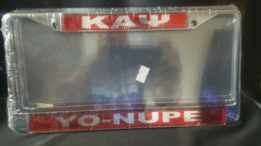 Kappa Alpha Psi Fraternity Metal License Plate Frame Red Frame 1911 YO-NUPE