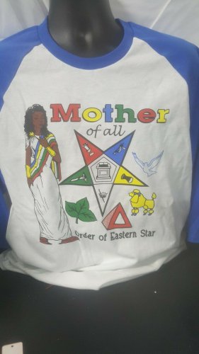 Order of the Eastern Star Long Sleeve Shirt O.E.S Mother of All baseball Tee