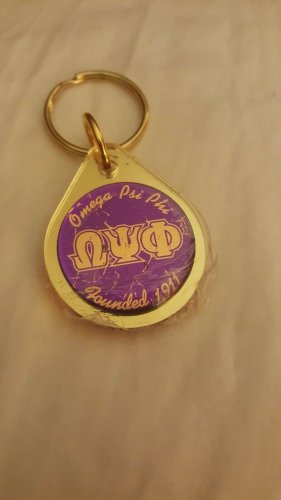 Omega Psi Phi Fraternity Mirror Key Chain Divine 9 Keychain Crossing Gifts #1