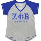 ZETA PHI BETA SORORITY V-NECK T-SHIRT BLUE SHORT SLEEVE V-NECK T-SHIRT 1920