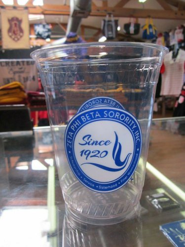 Zeta Phi Beta Sorority Plastic Cups Divine 9 Drink Cups  16 oz Clear Cup