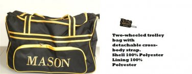 Masonic Fraternity Luggage bag with Wheels Handle extension Duffle Bag